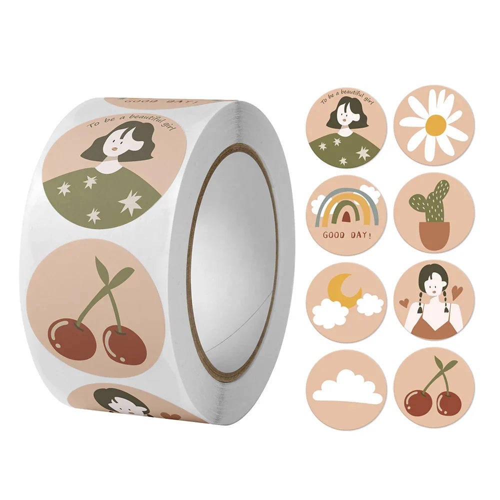 100-500PCS Cartoon Animal Children Sticker Label Thank You Cute Toy Game Sticker DIY Gift Sealing Label Decoration Supplies (Online Order Only)