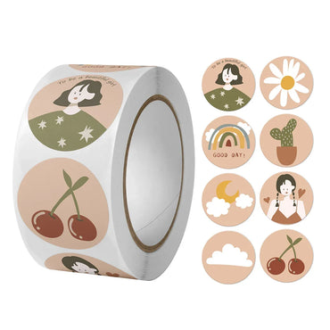 100-500PCS Cartoon Animal Children Sticker Label Thank You Cute Toy Game Sticker DIY Gift Sealing Label Decoration Supplies (Online Order Only)
