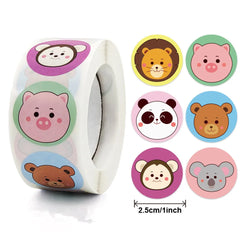 500 Pcs Reward Stickers Motivational Stickers Roll For Kids For School Reward Students Teachers Cute Animals Stickers Labels (Online Order Only)