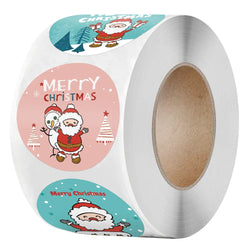 100-500Pcs New 1 Inch Christmas Theme Seal Labels Stickers For DIY Gift Baking Package Envelope Stationery Decoration (ONLINE ORDER ONLY)