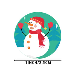 2020 New Christmas Stickers 100-500pcs Christmas Tags/Happy Holidays with 6 snowmen Sticker label (ONLINE ORDER ONLY)