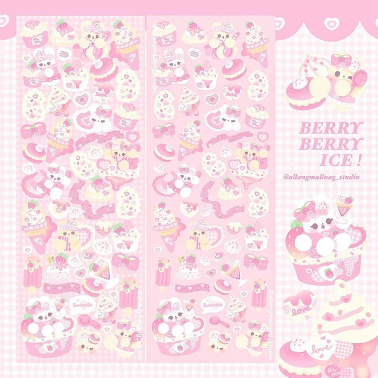 Sweetheart Rabbit Stickers Scrapbooking Decorative Sticker Hand Account DIY Diary Album Stick Label Kawaii Korean Stationery (ONLINE ORDER ONLY)