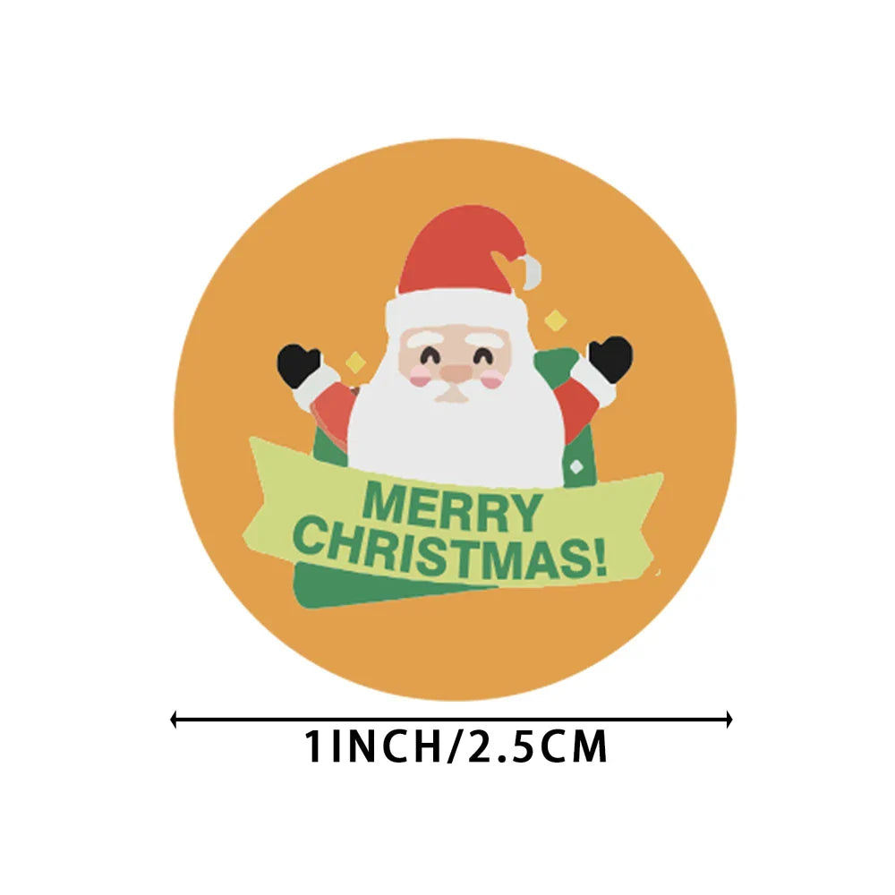 Christmas Sticker Cartoon Christmas Tree Santa Claus Design Paper Label Merry Christmas Cute Stickers Stationery Stickers (ONLINE ORDER ONLY)