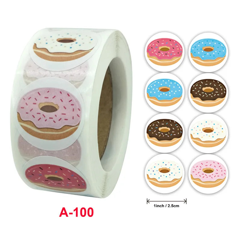 Yellow Lemon Sticker 500 Pcs/roll For Kids Reward Sticker Fruit LabelsThank You Sticker Kids Toys (ONLINE ORDER ONLY)