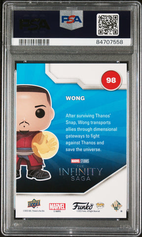 2023 UPPER DECK FUNKO POP MARVEL  WONG SPECTRUM #98  PSA 10 (Online Order Only)
