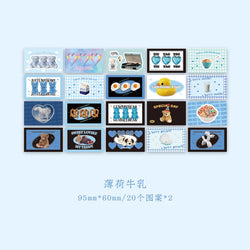 40/60Pcs/box Retro Girls House Series Sticker Hand Account DIY Album Decoration Scrapbooking Stickers Kawaii Korean Stationery (ONLINE ORDER ONLY)