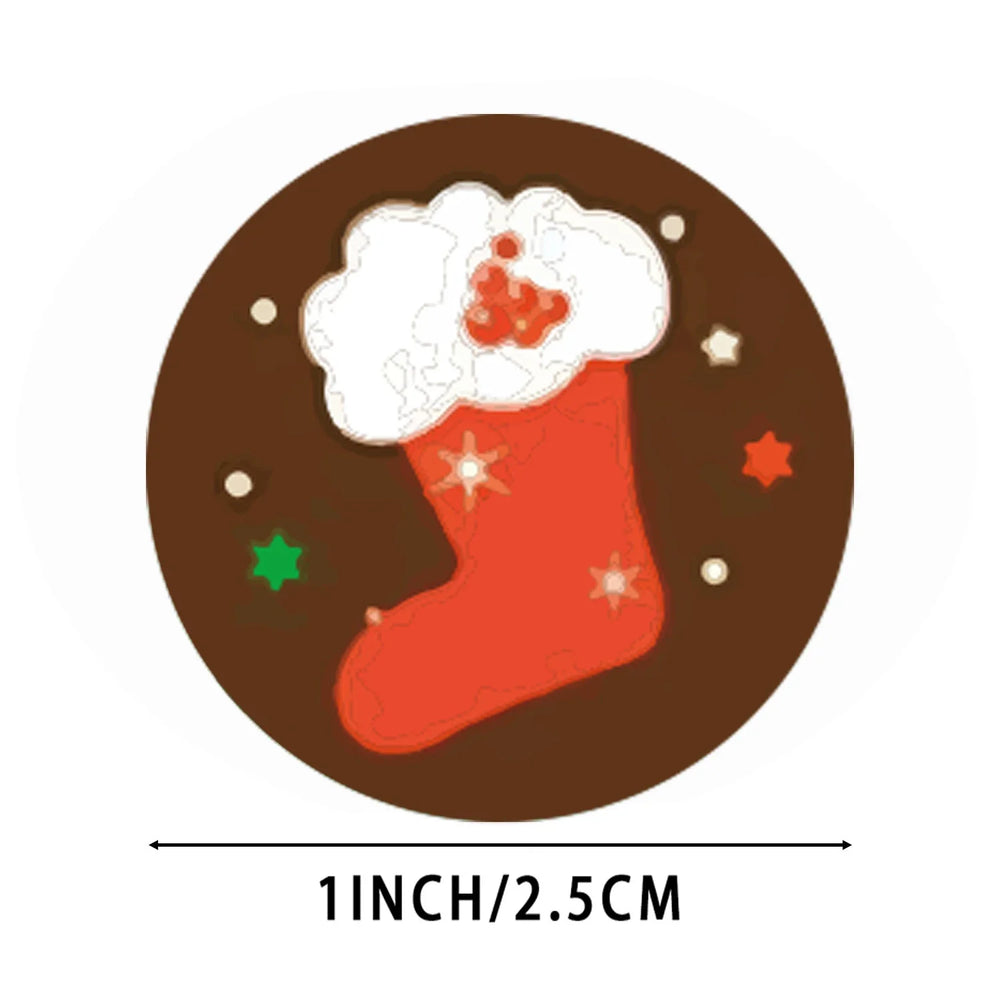 100-500pcs Christmas Sticker Cartoon Christmas Tree Santa Claus Paper Label Merry Christmas Cute Stickers Stationery Stickers (ONLINE ORDER ONLY)