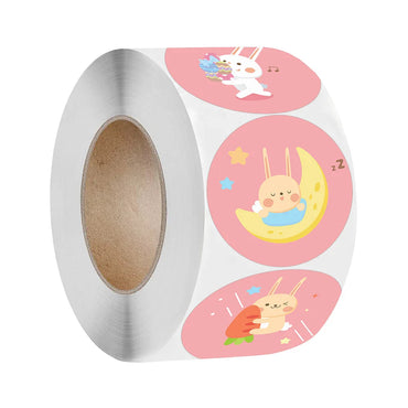 100-500PCS Round Cartoon Animal Paper Sticker Gift Tag Jungle Safari Party Accessories DIY Cute Biscuit Bag Decor Supplies (ONLINE ORDER ONLY)