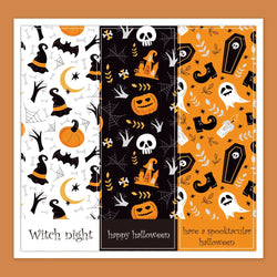 30-60pcs Halloween Pumpkin Decor Labels Adhesive Sticker For Gifts sealing Handmade Envelope DIY Stationery Stickers 3*9cm (ONLINE ORDER ONLY)