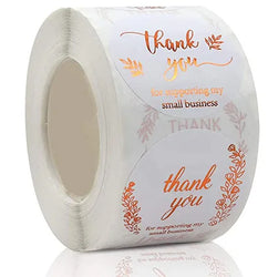 500pcs/roll Thank You Stickers Label Exquisite Design Adhesive Envelope Seals Stickers Appreciation Cards for Wedding Birthday (ONLINE ORDER ONLY)