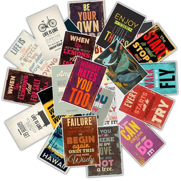 Inspirational Motto Graffiti Stickers Wholesale - 10/30/50PCS for Scrapbook, Luggage, Phone, Skateboard (Online Order Only)