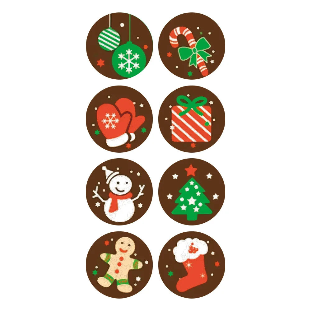 100-500pcs Christmas Stickers Santa Snowflake Adhesive Label Stickers DIY Biscuit Gift Baking Business Packaging Stickers (ONLINE ORDER ONLY)