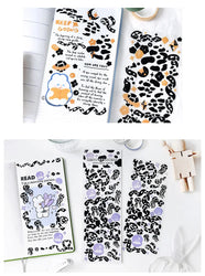 Kawaii Black White Cow Ribbon Stickers DIY Craft Scrapbooking Stick Label  Album Journal Planner Stationery Sticker (ONLINE ORDER ONLY)