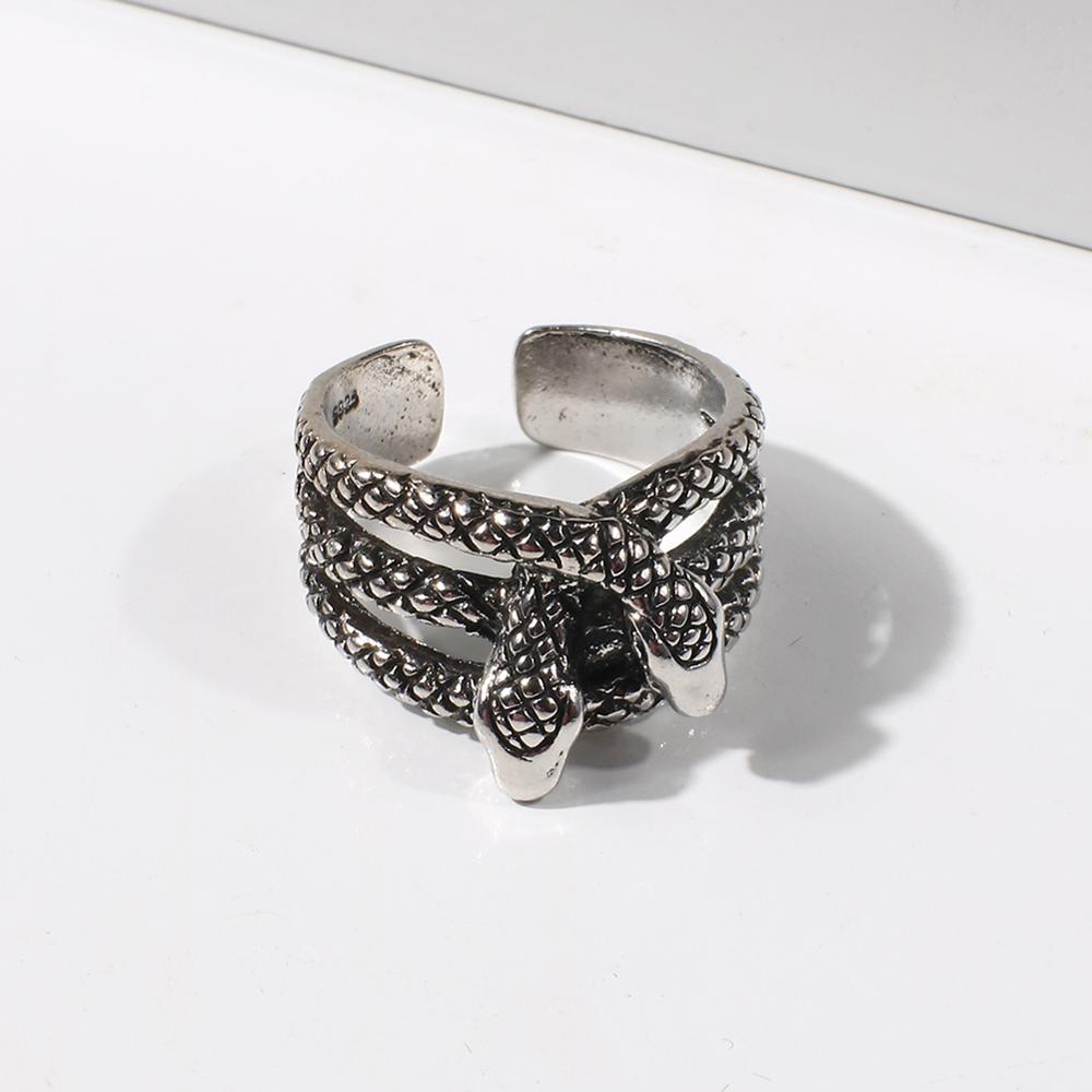 Dual-Snakes Ring Metal for Cosplay Game Night Dungeons and Dragons // Serpents (adjustable) (Online Only)