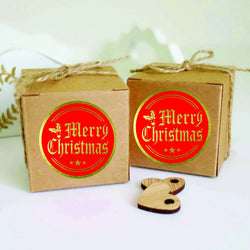 100-500PCS Christmas Snowflake Sticker DIY Baking Sticker Round Adhesive Scrapbooking Christmas stickers (ONLINE ORDER ONLY)