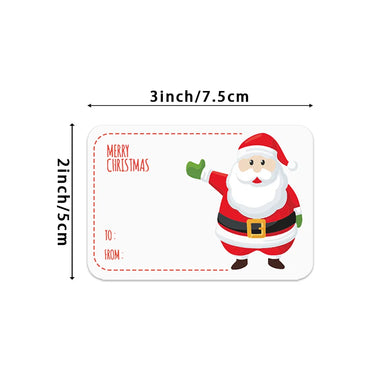 250pcs/roll Colored Christmas Stamp Design Kraft Seal Sticker Kraft Paper Material Stick DIY Multifunction Gift Sticker (ONLINE ORDER ONLY)