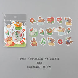 45pcs/lot Nimo's garden Series Stickers Scrapbooking Decorative Sticker DIY Diary Album Stick Label Kawaii Stationery (ONLINE ORDER ONLY)