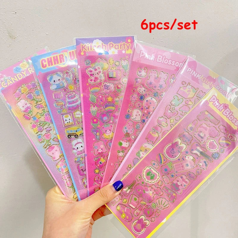 3pcs/5pcs/6pcs Full Set Series Cute Korean idol card Decorative Stickers DIY Scrapbooking Diary Album Sticker Stationery (ONLINE ORDER ONLY)