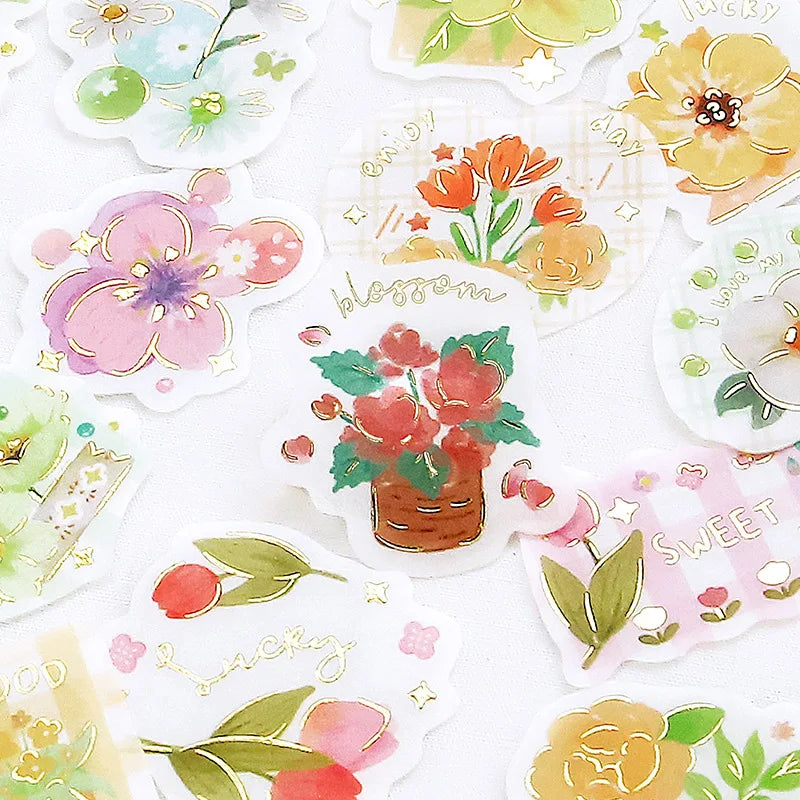 45pcs/lot Garden Story Series Stickers Scrapbooking Decorative Sticker DIY Diary Album Stick Label School Stationery Gift (ONLINE ORDER ONLY)