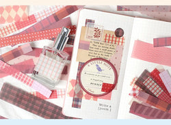 45Pcs/lot Retro Lattice wave point long stickers Scrapbooking Decorative Sticker DIY Diary Album Stick Label Kawaii Stationery (ONLINE ORDER ONLY)