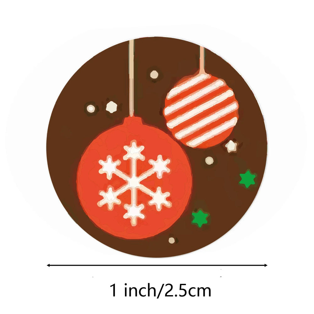 100-500pcs Christmas Stickers Santa Snowflake Adhesive Label Stickers DIY Biscuit Gift Baking Business Packaging Stickers (ONLINE ORDER ONLY)