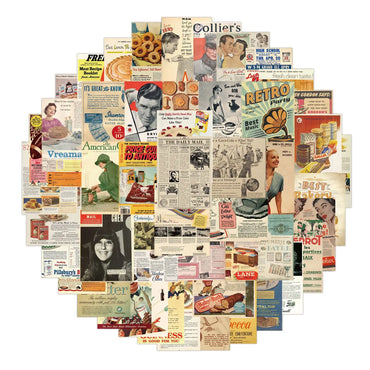 10/30/50PCS Vintage Stickers For Stationery Laptop Adesivos Craft Supplies Scrapbooking Material Custom Retro Decal Toy Stickers (ONLINE ORDER ONLY)