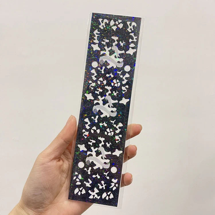 Glitter Star Ribbon Laser Sticker Scrapbooking Decorative Sticker DIY Diary Album Stick Label Korean Stationery (ONLINE ORDER ONLY)