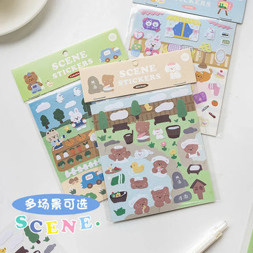 2Pcs Lovely Daily Series Stickers ins Hand Account Decoration Material Stickers Scrapbooking Stick Label Diary Album Stationery (ONLINE ORDER ONLY)