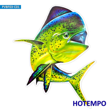 20cm Big Size Seafish Common Dolphin Fish Outdoor Waterproof Stickers for Fisherman Boats Luggage Laptop Motorcycle Car Sticker (Online Order Only)