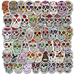 10/30/50PCS Colorful Skull Skeleton Funny Stickers DIY Car Motorcycle Luggage Phone Guitar Laptop Waterproof Joke Toy Sticker (ONLINE ORDER ONLY)
