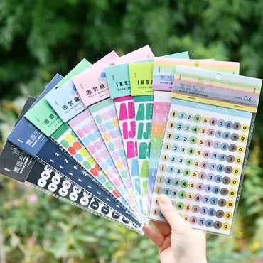 2pcs INS Alphanumeric Sticker Scrapbooking Decoration Photo Album Decor Planner Notebook Labels stickers Kawaii Stationery (Online Order Only)