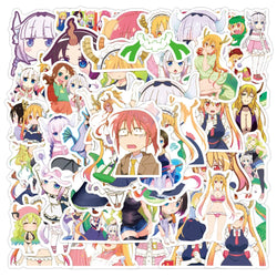 Miss Kobayashi's Dragon Maid Stickers - 10/30/50PCS Cartoon Decals for Luggage, Laptop, Bike, Kid Gift (ONLINE ORDER ONLY)