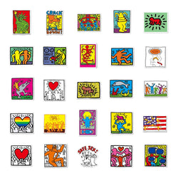10/30/50Pcs Keith Funny Cartoon Graffiti Sticker Waterproof Fridge Guitar Laptop Motorcycle Skateboard Joke Decal Classic Toy (ONLINE ORDER ONLY)