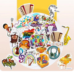 10/30/50PCS Punk Rock Band Music Graffiti Stickers Decals Laptop Travel Luggage Bike Skateboard Phone Car Cartoon Cool Sticker (ONLINE ORDER ONLY)
