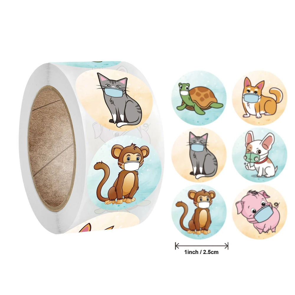 500 Pcs New Roll Cute Rabbit Easter Egg Theme Sticker Holiday Gift Decoration Sticker (ONLINE ORDER ONLY)