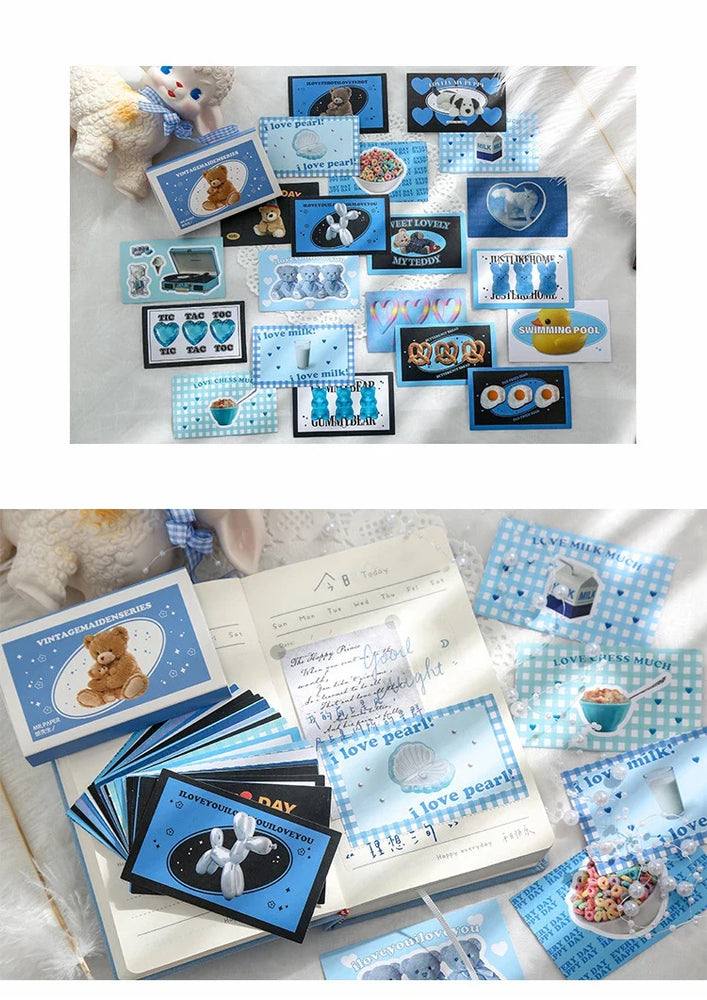 40/60Pcs/box Retro Girls House Series Sticker Hand Account DIY Album Decoration Scrapbooking Stickers Kawaii Korean Stationery (ONLINE ORDER ONLY)