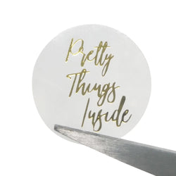 100-500pcs Thank You For Your Order Transparent Gold Label Baking Wedding Exquisite Gift Card Envelope Sealing Label Sticker (Online Order Only)