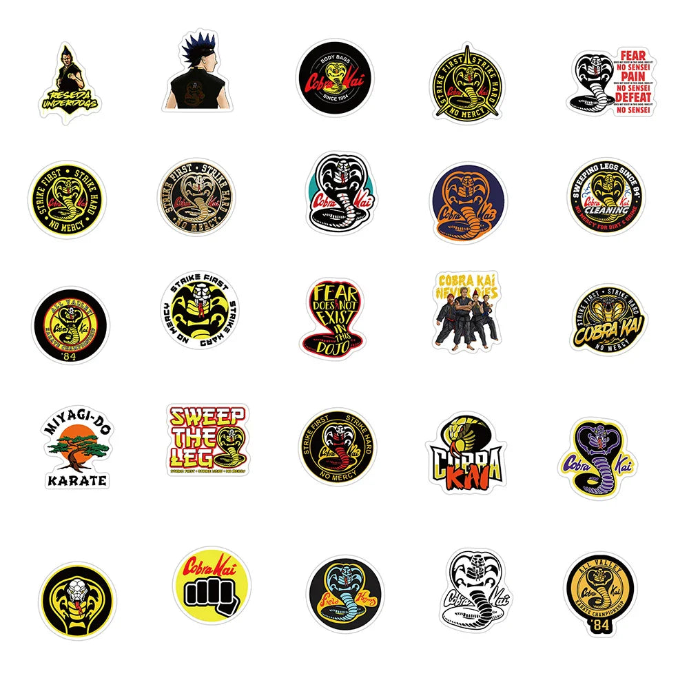 10/30/50/100 Cobra Kai TV Show Sticker Packs (ONLINE ORDER ONLY)