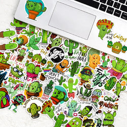 Cartoon Cactus Stickers for Car, Skateboard, Luggage, Graffiti (10/30/50PCS) (Online Order Only)
