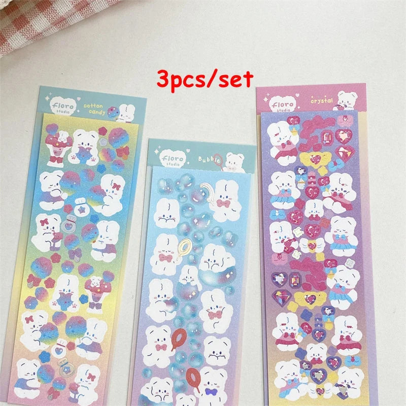 3pcs/5pcs/6pcs Full Set Series Cute Korean idol card Decorative Stickers DIY Scrapbooking Diary Album Sticker Stationery (ONLINE ORDER ONLY)