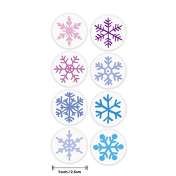 100-500pcs Color Snowflake Merry Christmas Sticker Gift Envelope Sealing Label Decoration Stationery Sticker 2.5cm (ONLINE ORDER ONLY)