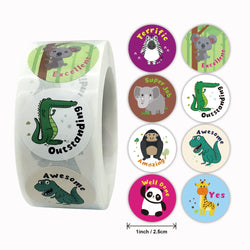 500 Pcs/Pack Cartoon Aniamls Sticker Teacher Reward Stickers School Student Encouragement Words For Kids Toy Sticker (ONLINE ORDER ONLY)