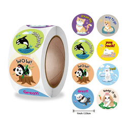 100-500pcs Cute Animal Thank You Stickers For Your Order Small Business Packaging,Birthday,Party Favors Merry Christmas,Wedding (ONLINE ORDER ONLY)