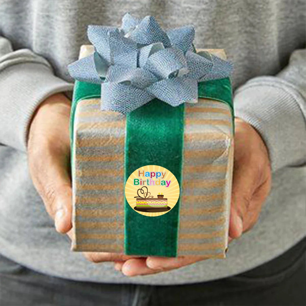 100-500pcs Happy Birthday stickers Gift packaging Sealing Label DIY Party decoration Self-adhestive Handmade Stationery Sticker (ONLINE ORDER ONLY)