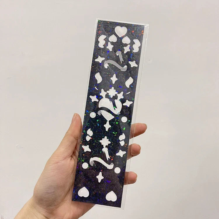 Glitter Star Ribbon Laser Sticker Scrapbooking Decorative Sticker DIY Diary Album Stick Label Korean Stationery (ONLINE ORDER ONLY)