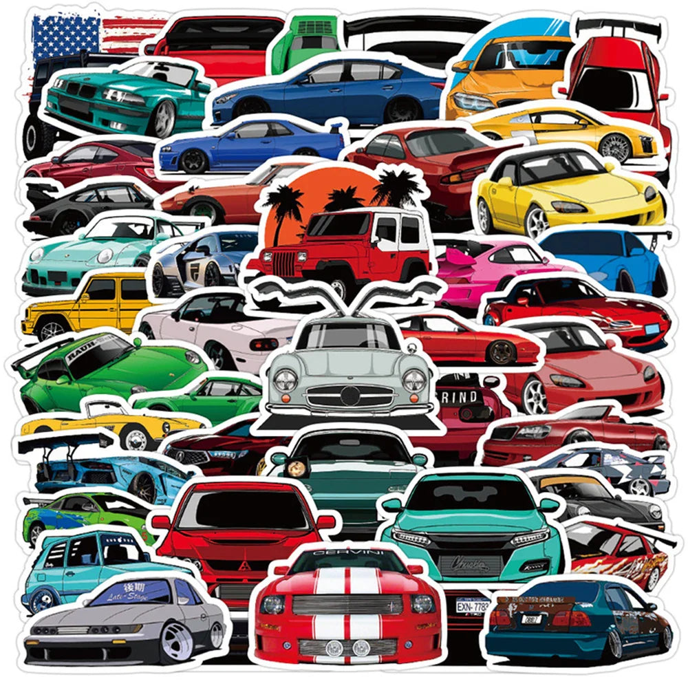 Hellaflush Car Stickers Pack - DIY Skateboard, Suitcase, Guitar, Kids Toys (ONLINE ORDER ONLY)