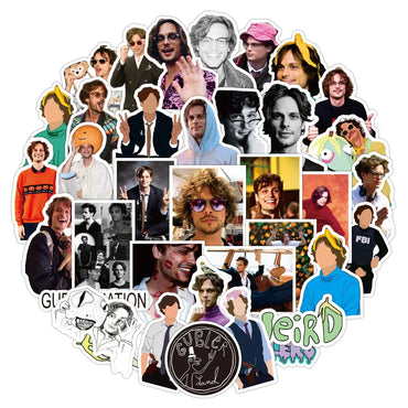 10/50pcs Fashion American Actor Matthew Gray Gubler Stickers Waterproof Suitcase Notebook Scooter Model Star Graffiti Stickers (ONLINE ORDER ONLY)