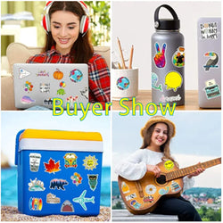 10/30/50PCS INS Style Cute Pink Pixel Cartoon Stickers DIY Bike Travel Luggage Laptop Graffiti Waterproof Sticker Kid Toy Decal (Online Order Only)