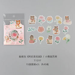 45pcs/lot Nimo's garden Series Stickers Scrapbooking Decorative Sticker DIY Diary Album Stick Label Kawaii Stationery (ONLINE ORDER ONLY)