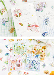 45pcs/lot Garden Story Series Stickers Scrapbooking Decorative Sticker DIY Diary Album Stick Label School Stationery Gift (ONLINE ORDER ONLY)